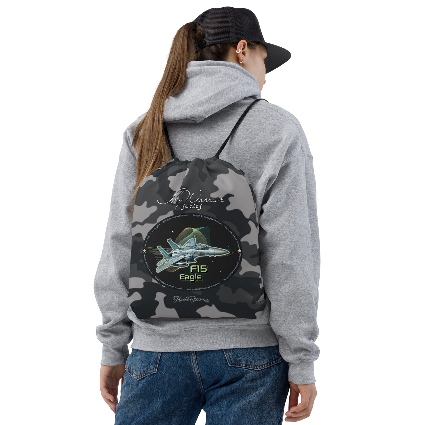 F15 Eagle Drawstring bag