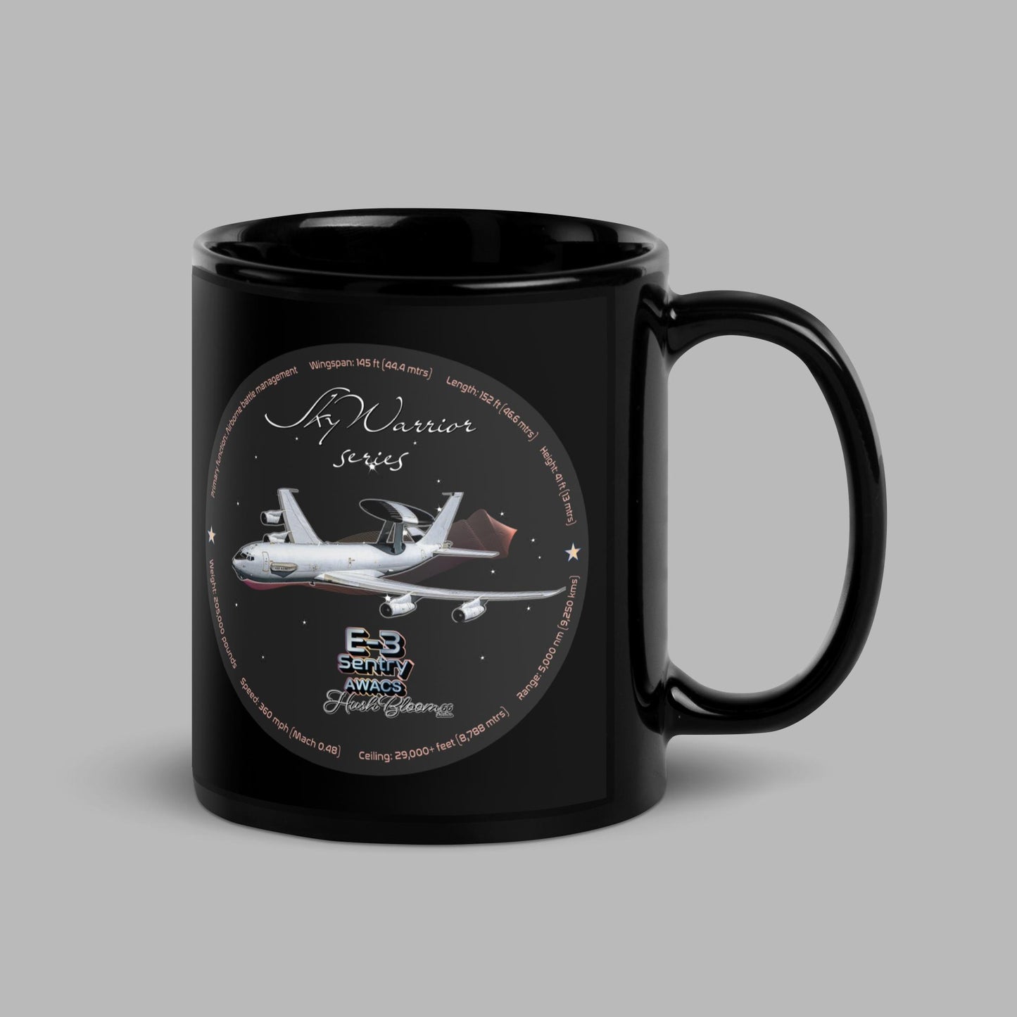 E3 Sentry Black Glossy Mug