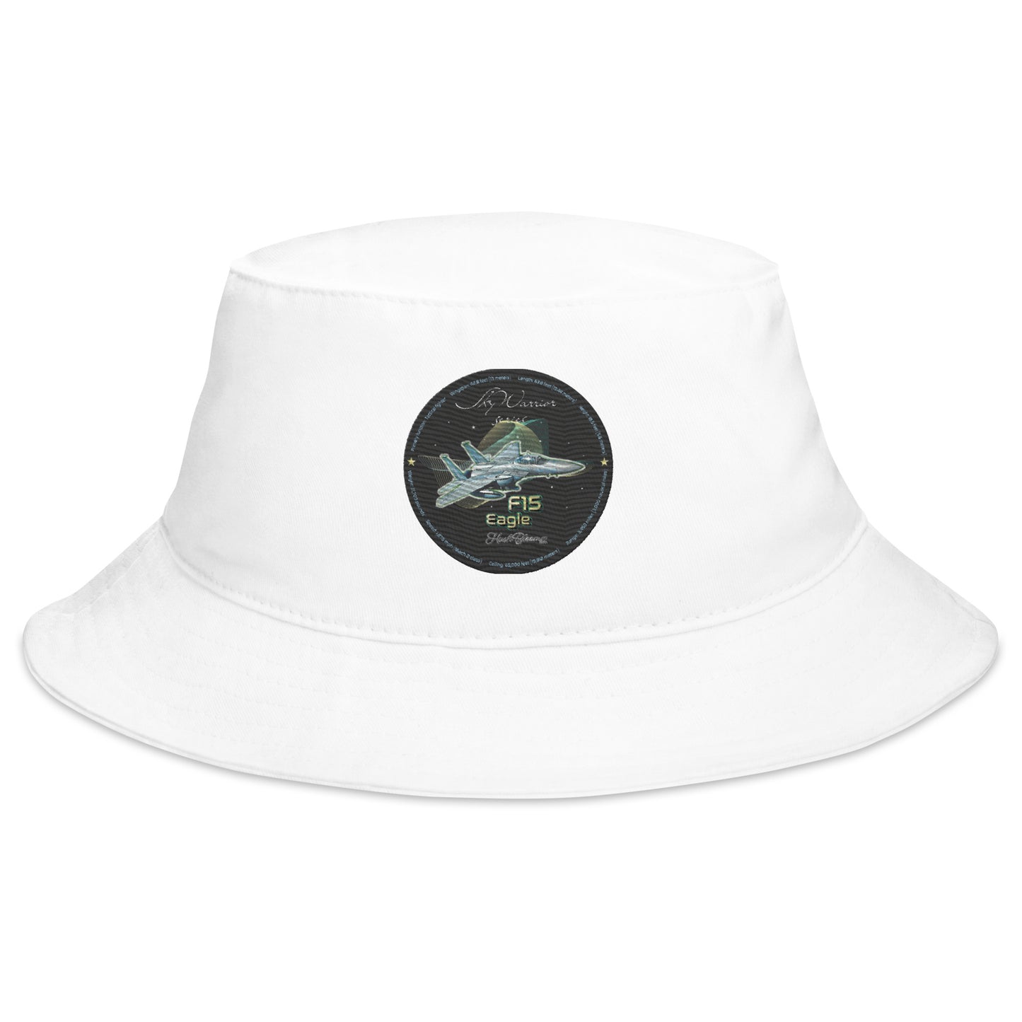 White - F15 Eagle Bucket Hat