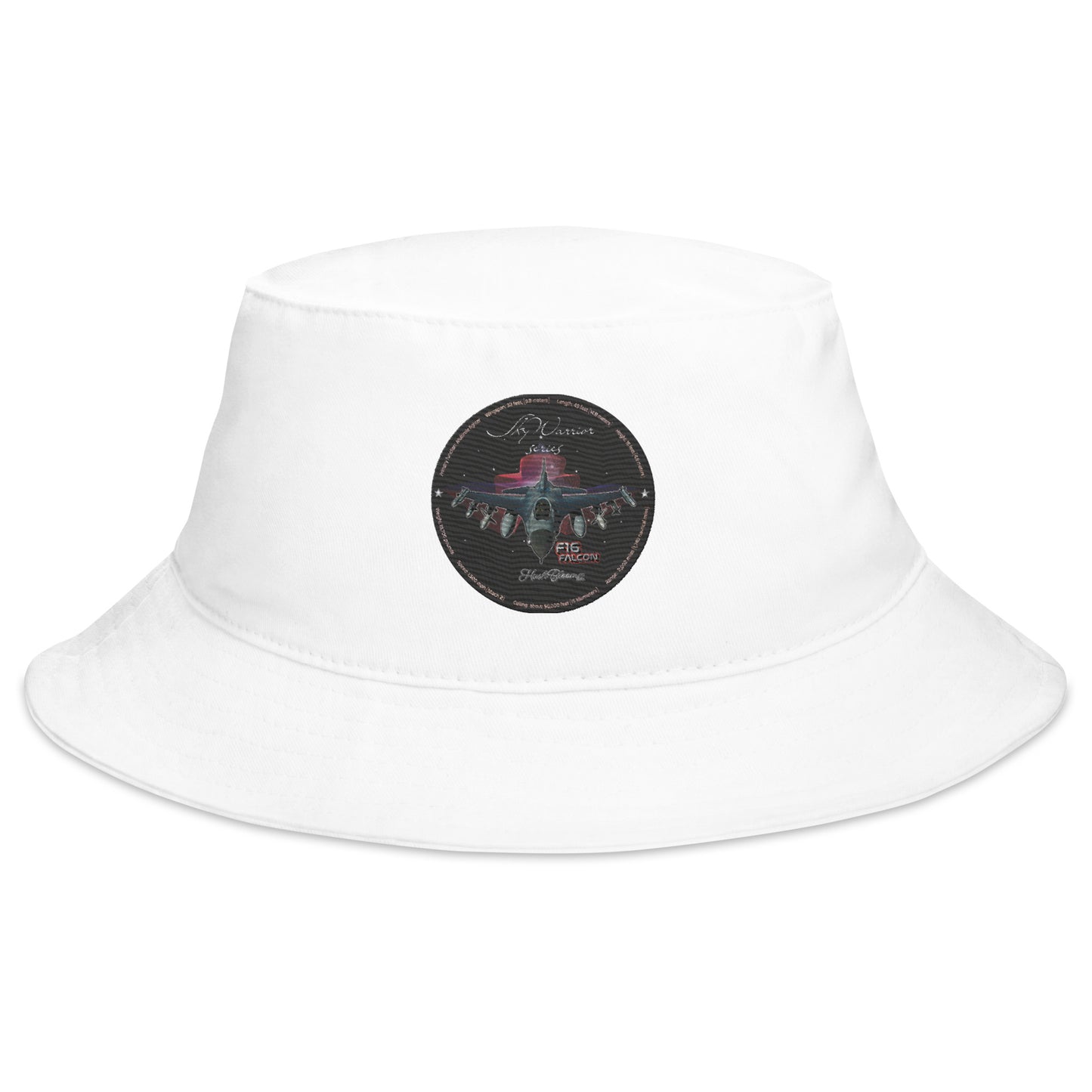 White - F16 Falcon Bucket Hat