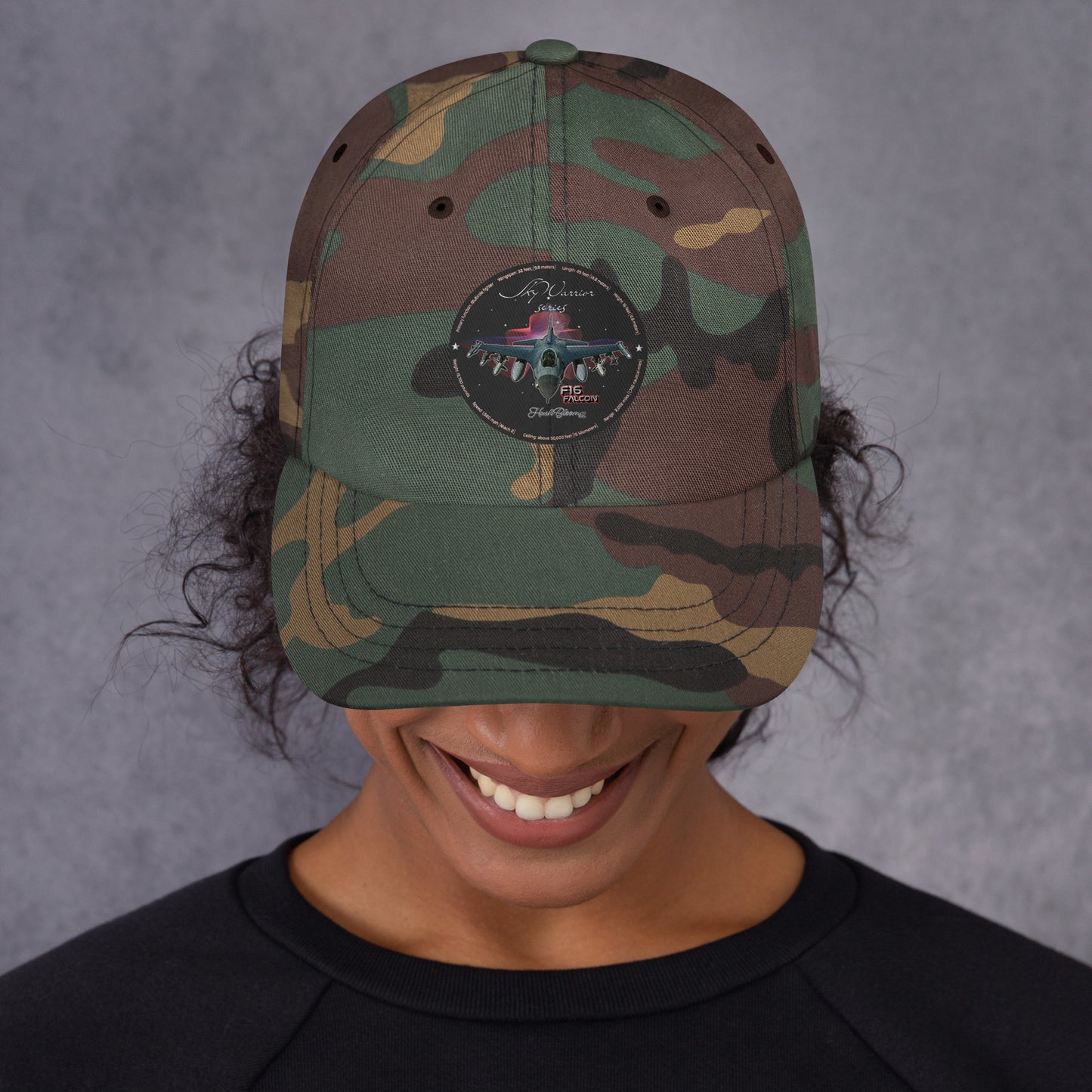 Green Camo - F16 Falcon Dad hat