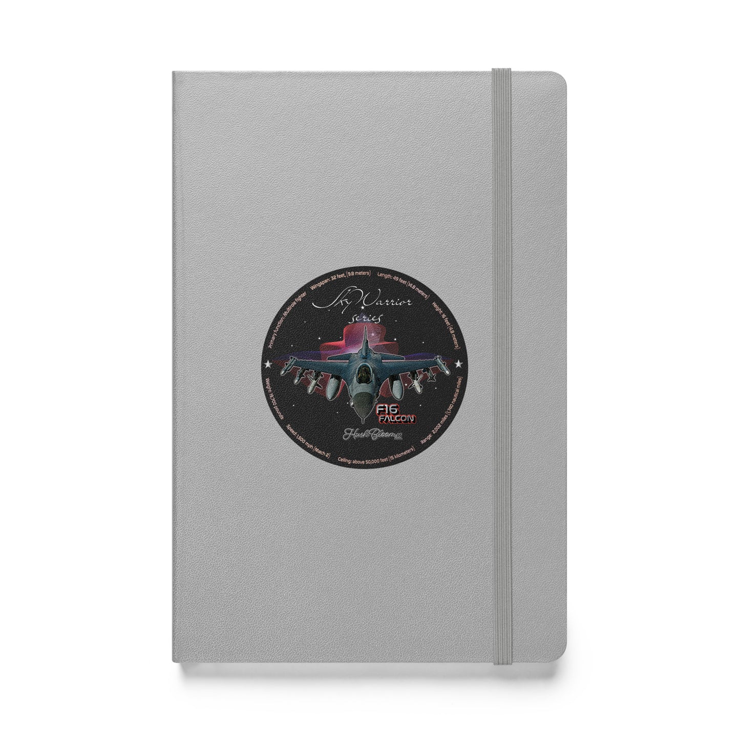 Silver - F16 Falcon Hardcover bound notebook