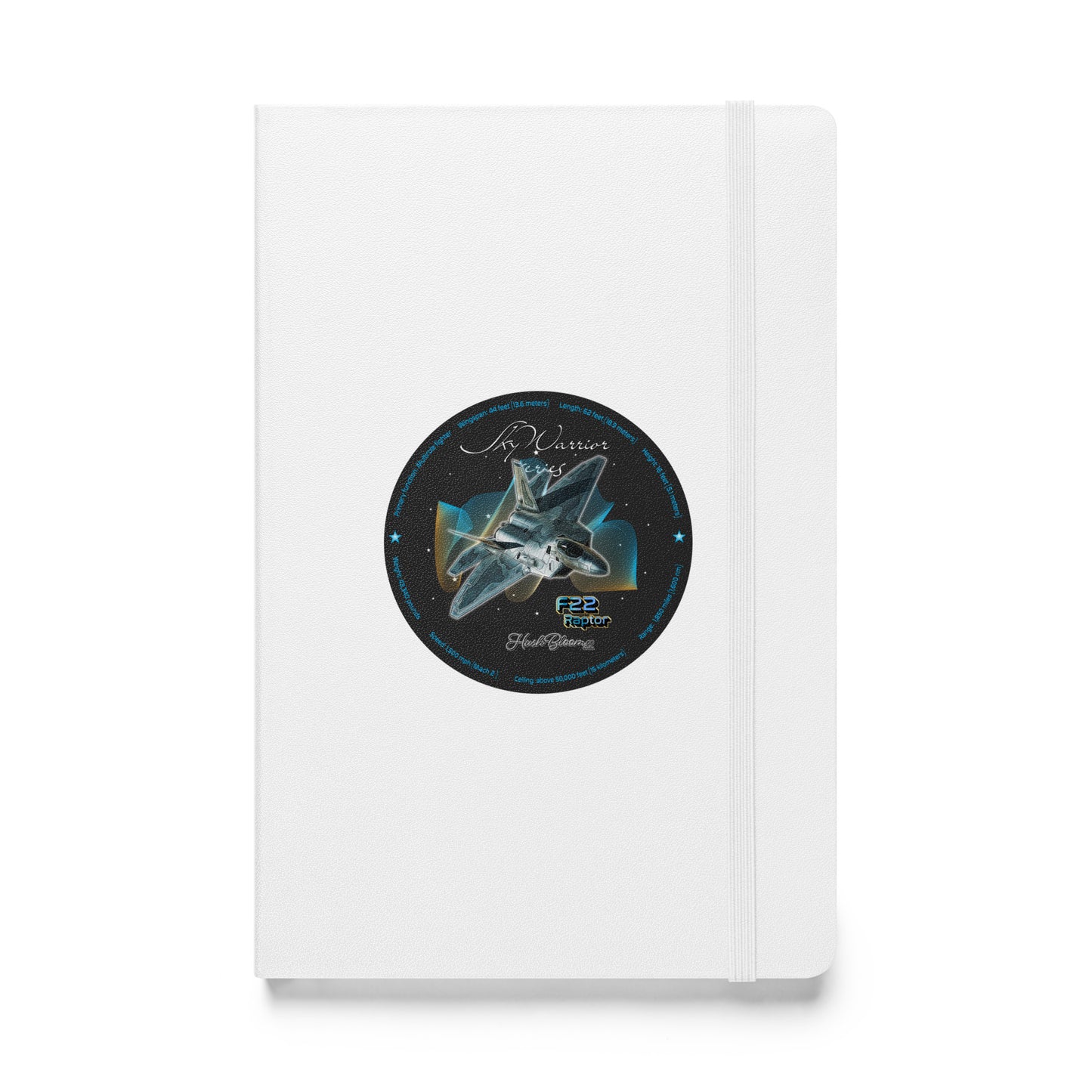White - F22 Raptor Hardcover bound notebook
