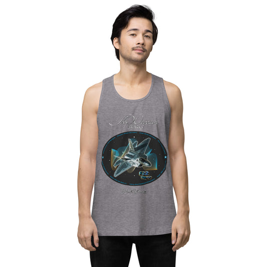 Athletic Heather - F22 Raptor Men’s premium tank top