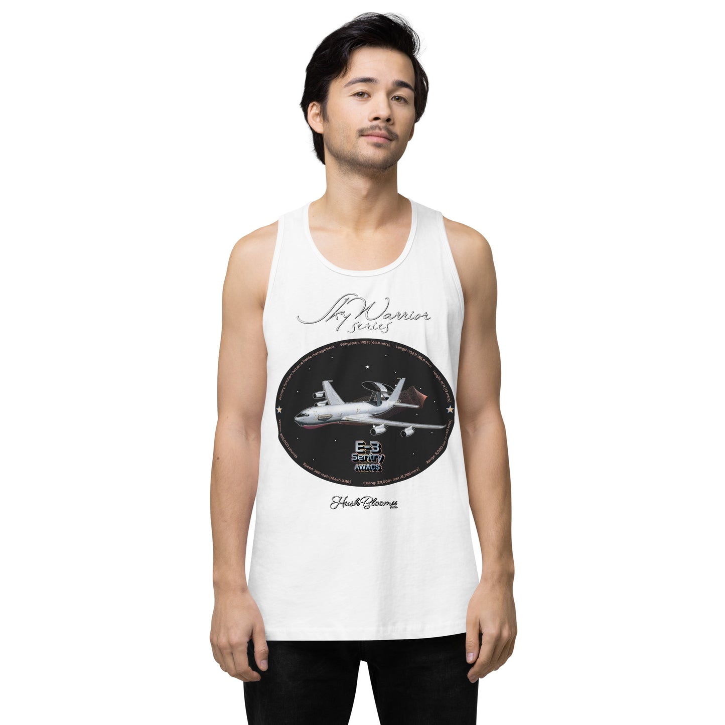 White - C17 Globe Master III Men’s premium tank top