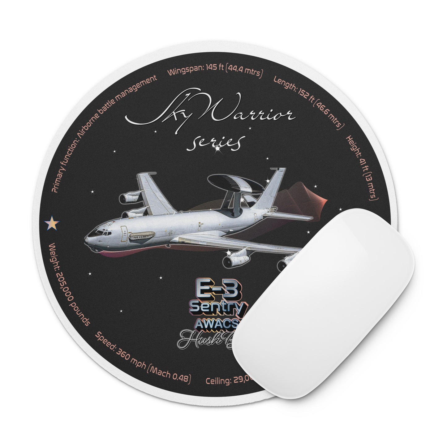E3 Sentry Round mouse pad