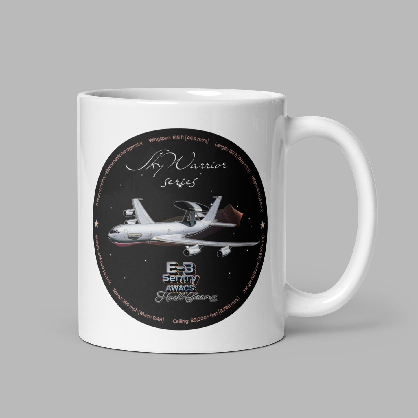 E3 Sentry White glossy mug