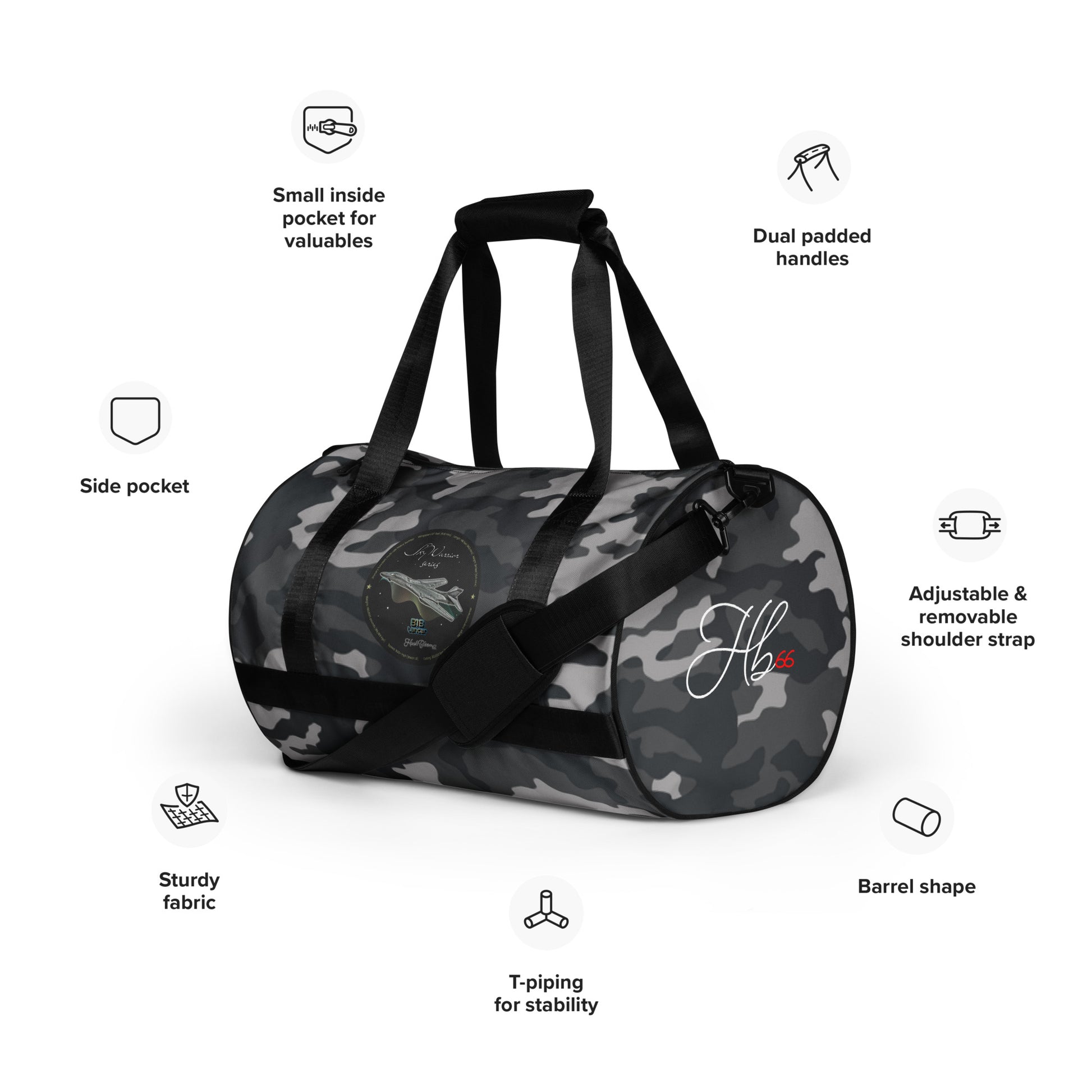 B1B Lancer All-over print gym bag