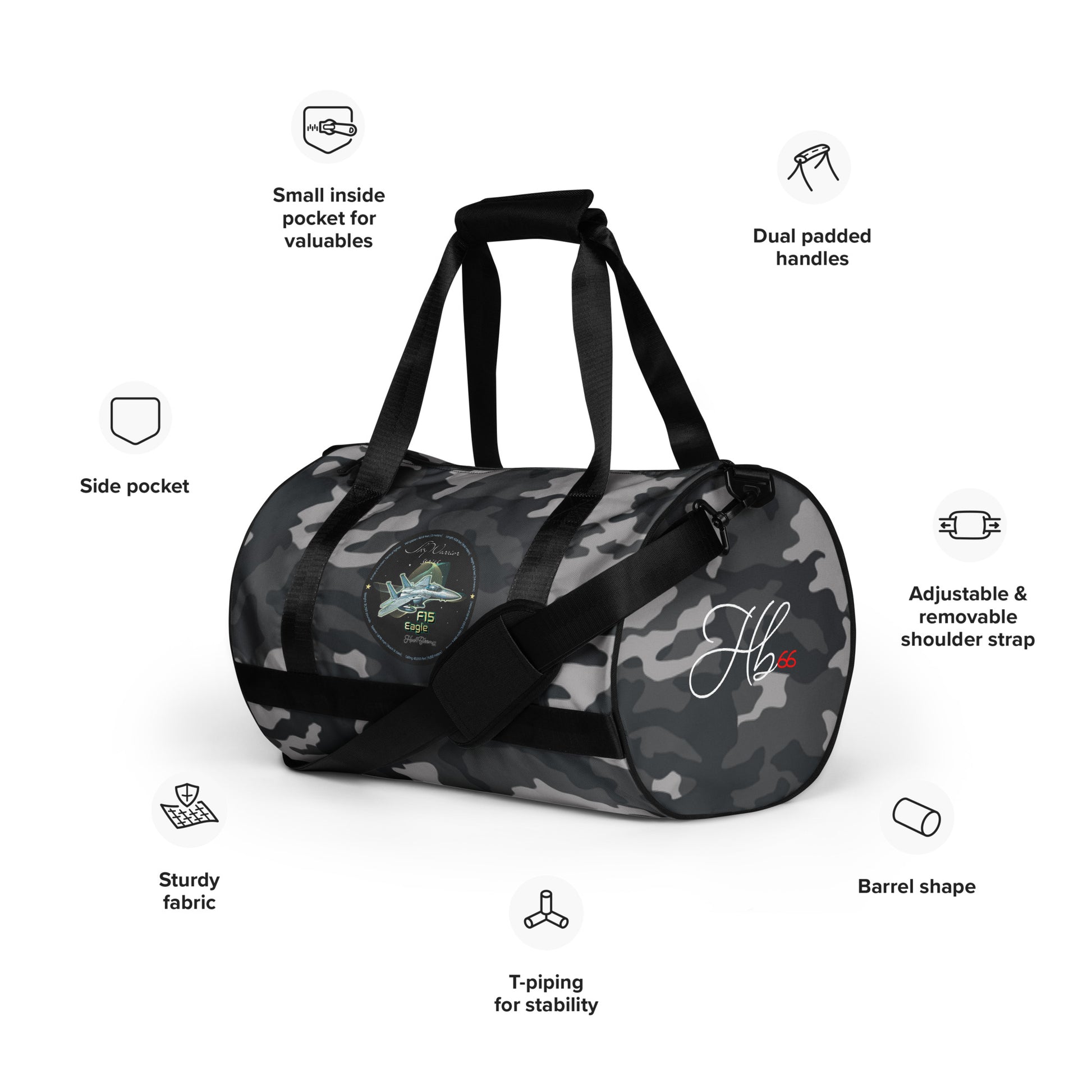F15 Eagle All-over print gym bag