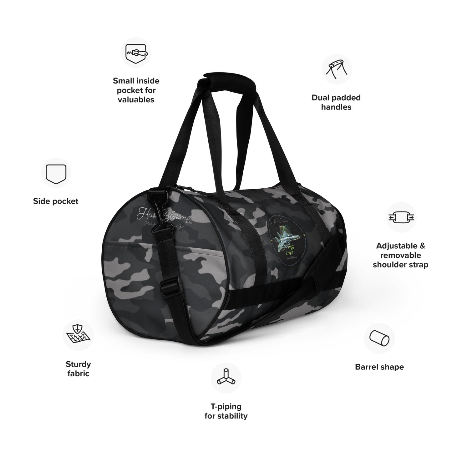 F15 Eagle All-over print gym bag