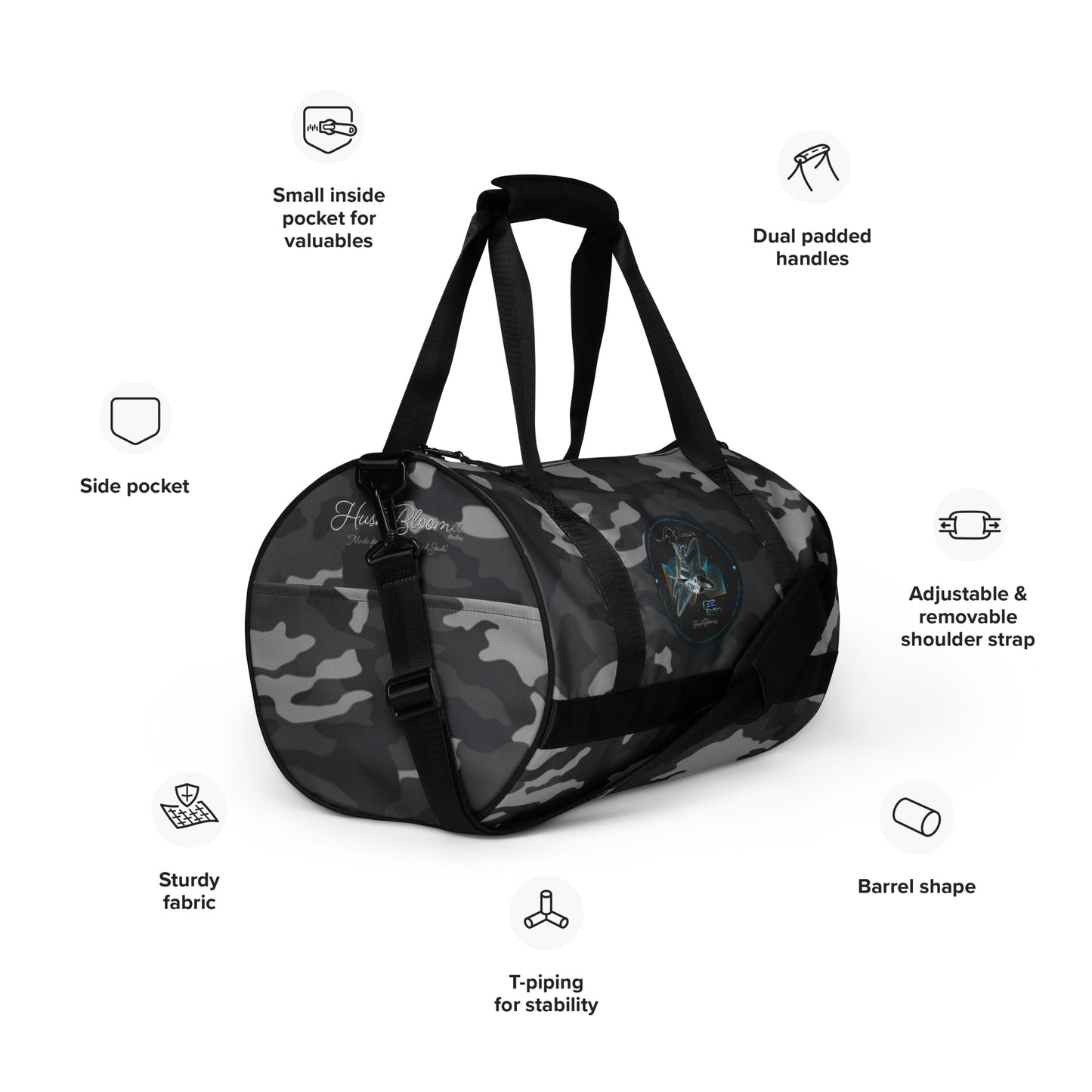 F22 Raptor All-over print gym bag