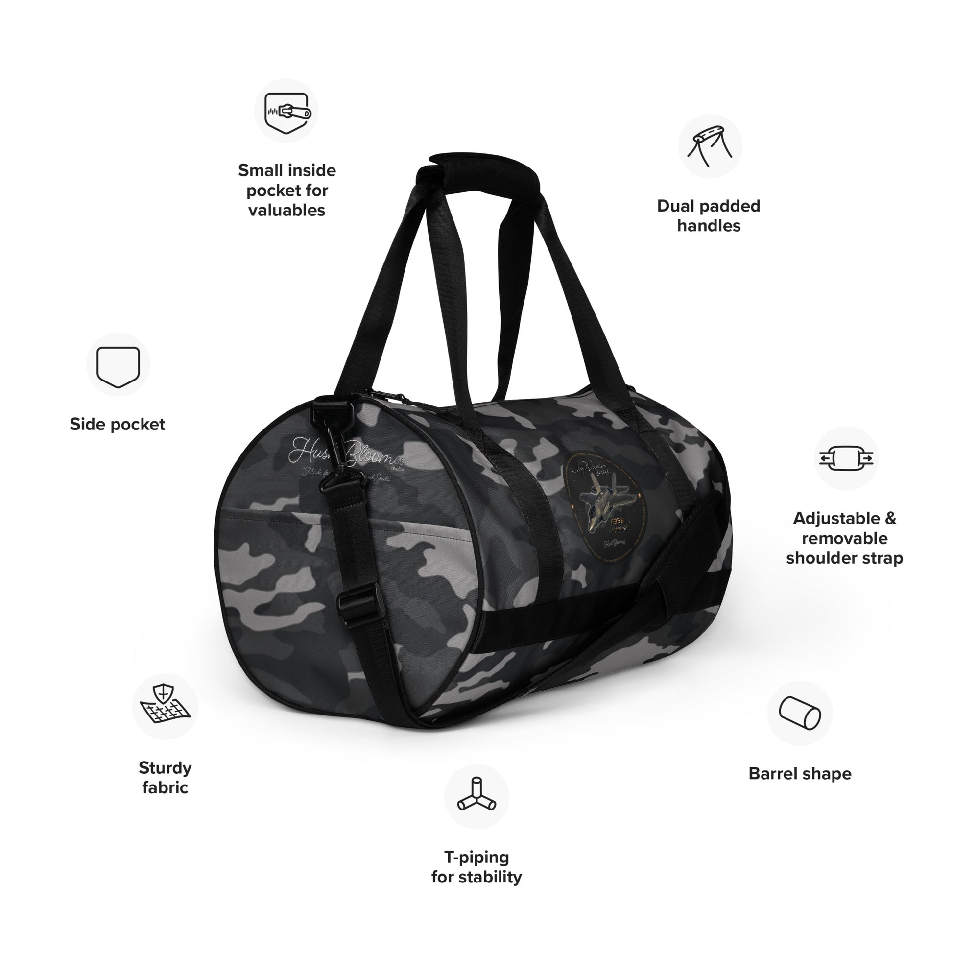 F35A Lightning All-over print gym bag