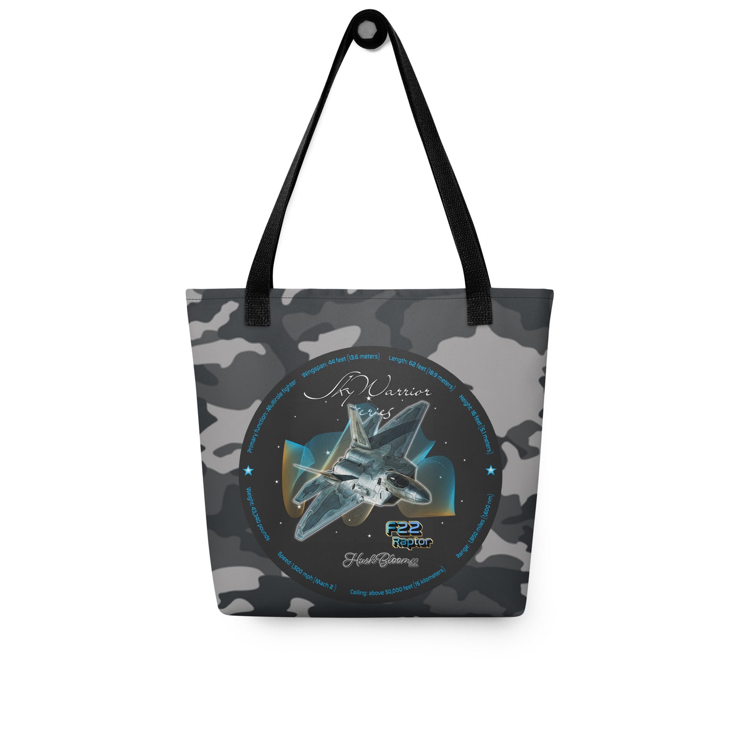 Black - F22 Raptor Tote bag