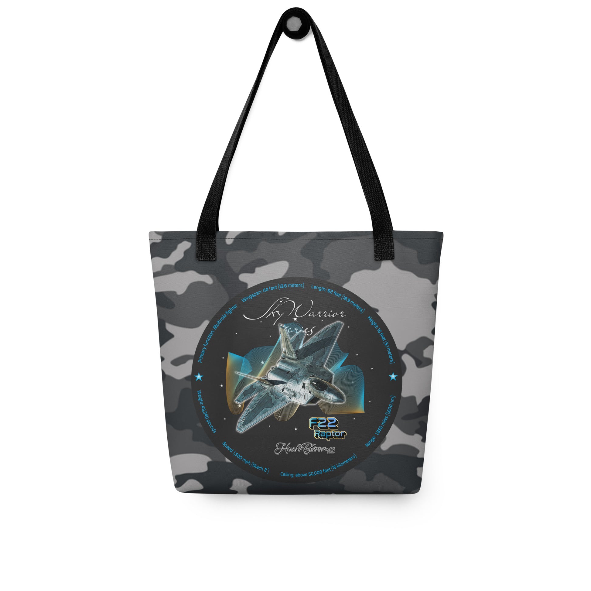 Black - F22 Raptor Tote bag