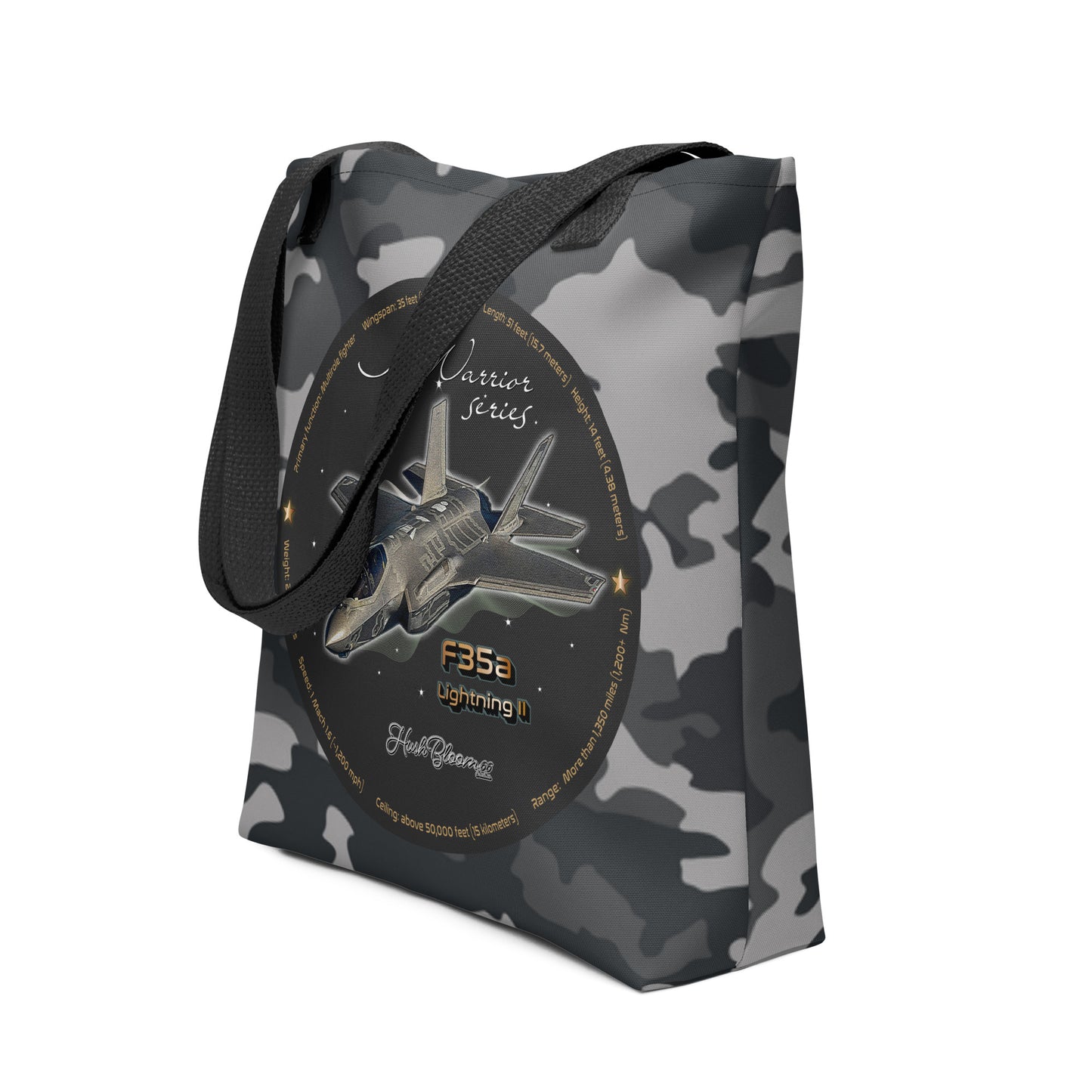 Black - F35A Lightning Tote bag