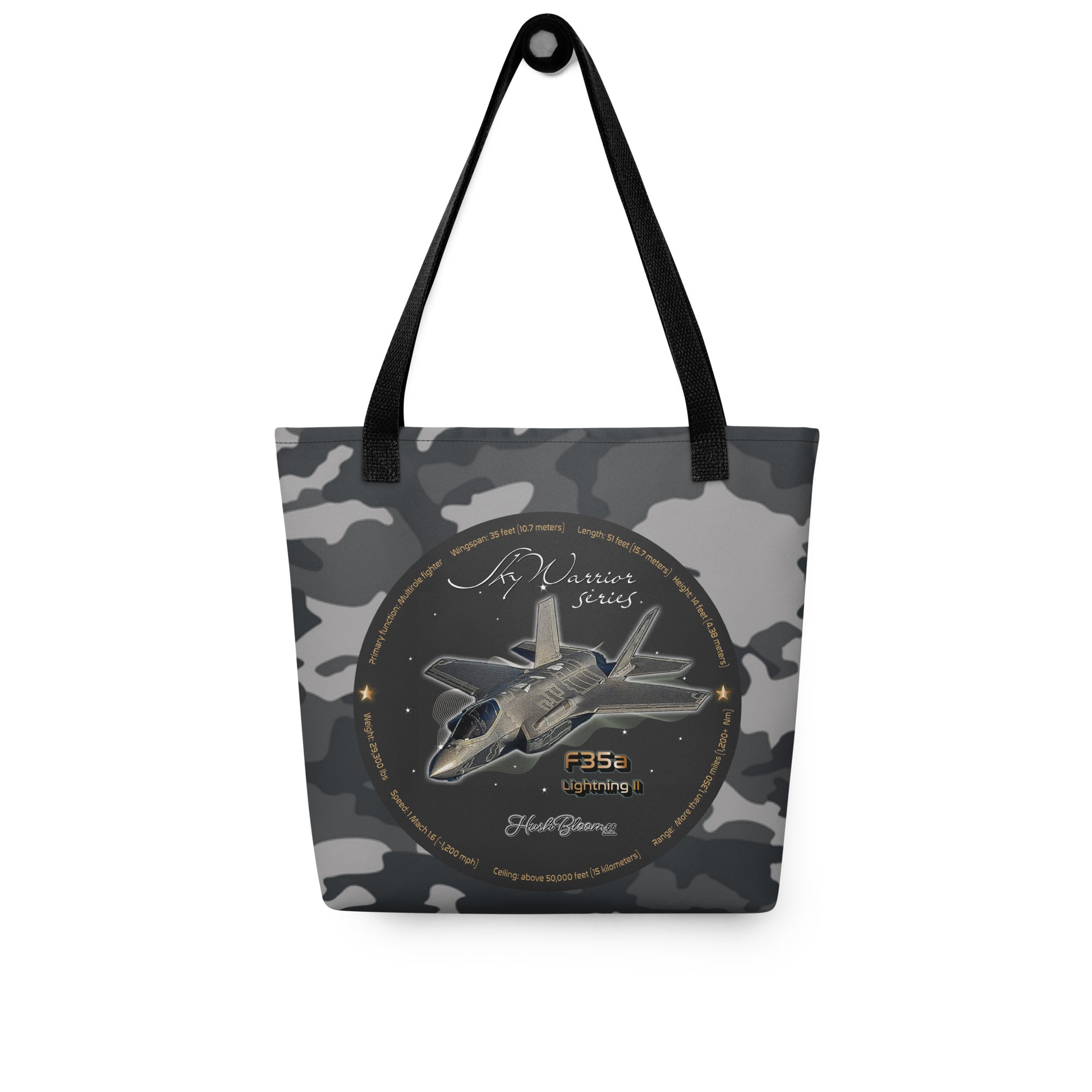 Black - F35A Lightning Tote bag