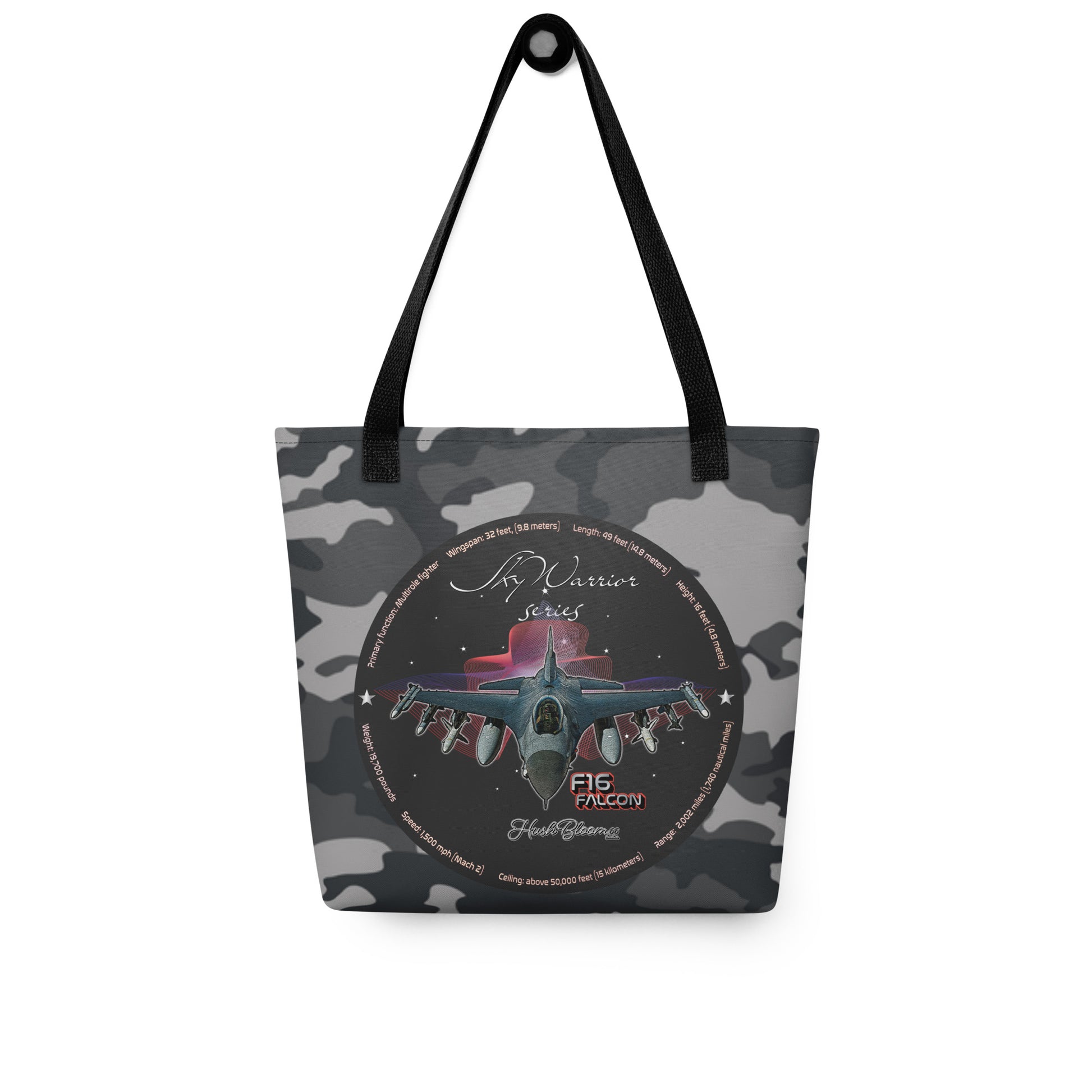 Black - F16 Falcon Tote bag