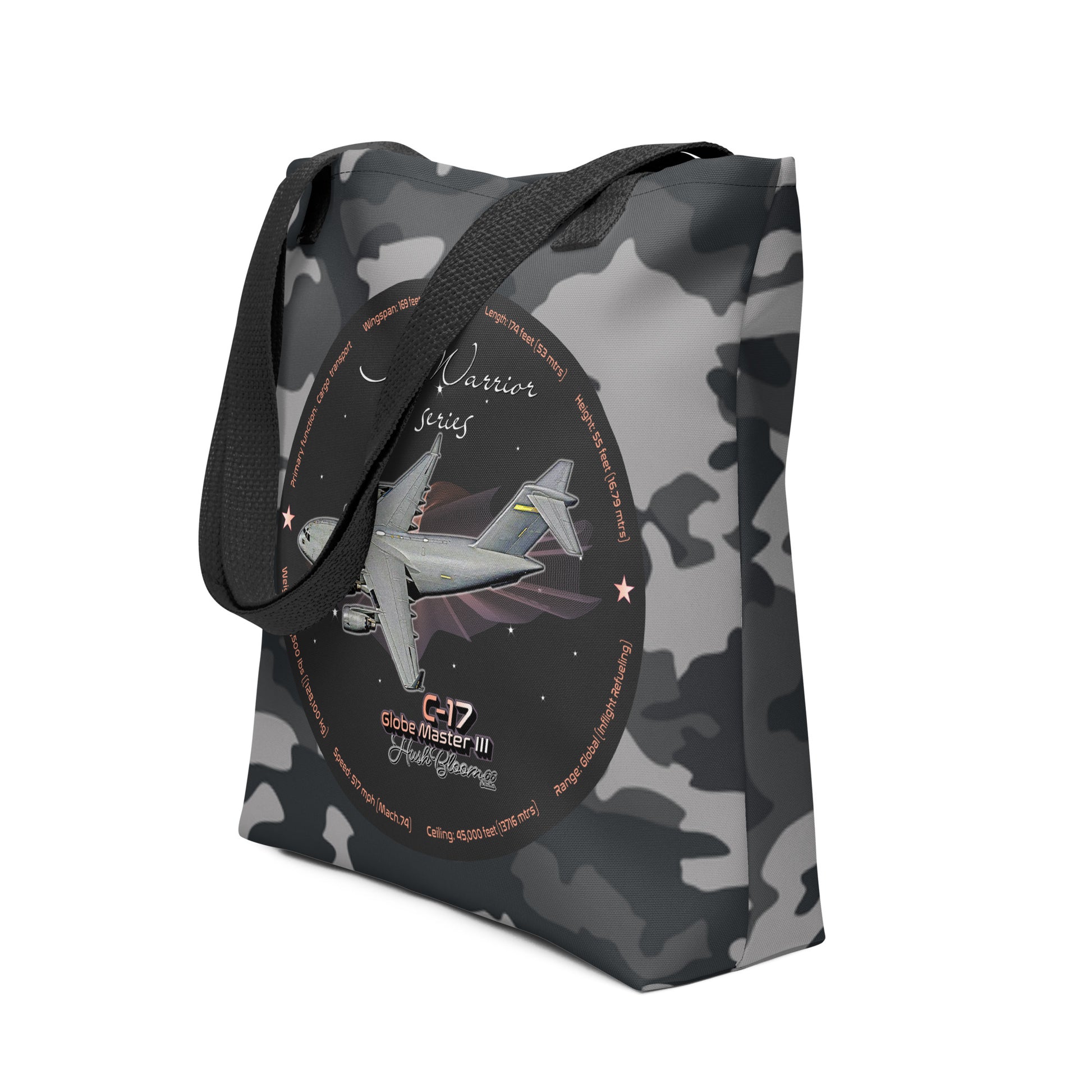 Black - C17 Globe Master III Tote bag