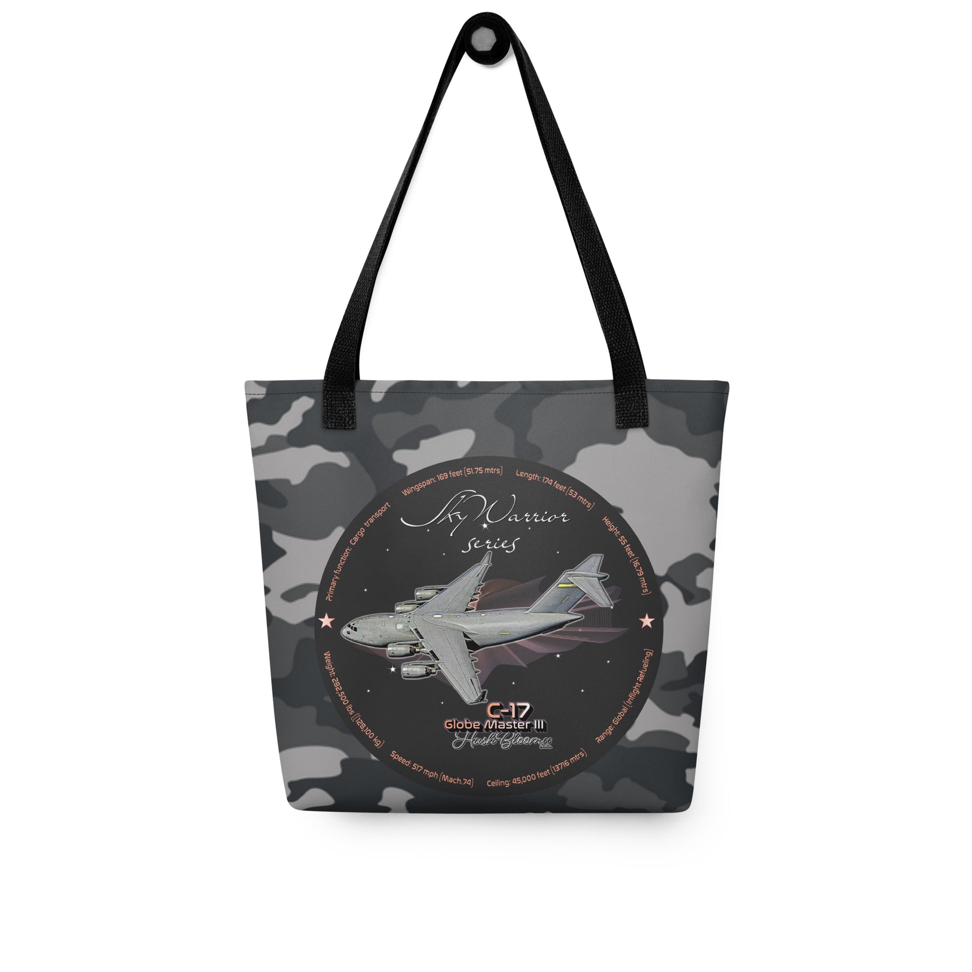 Black - C17 Globe Master III Tote bag