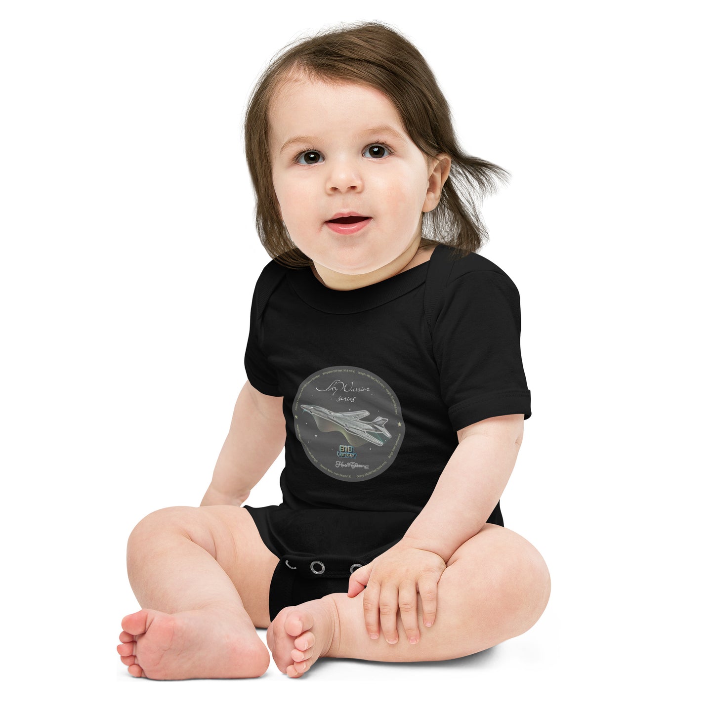Black - B1B Lancer Baby short sleeve one piece