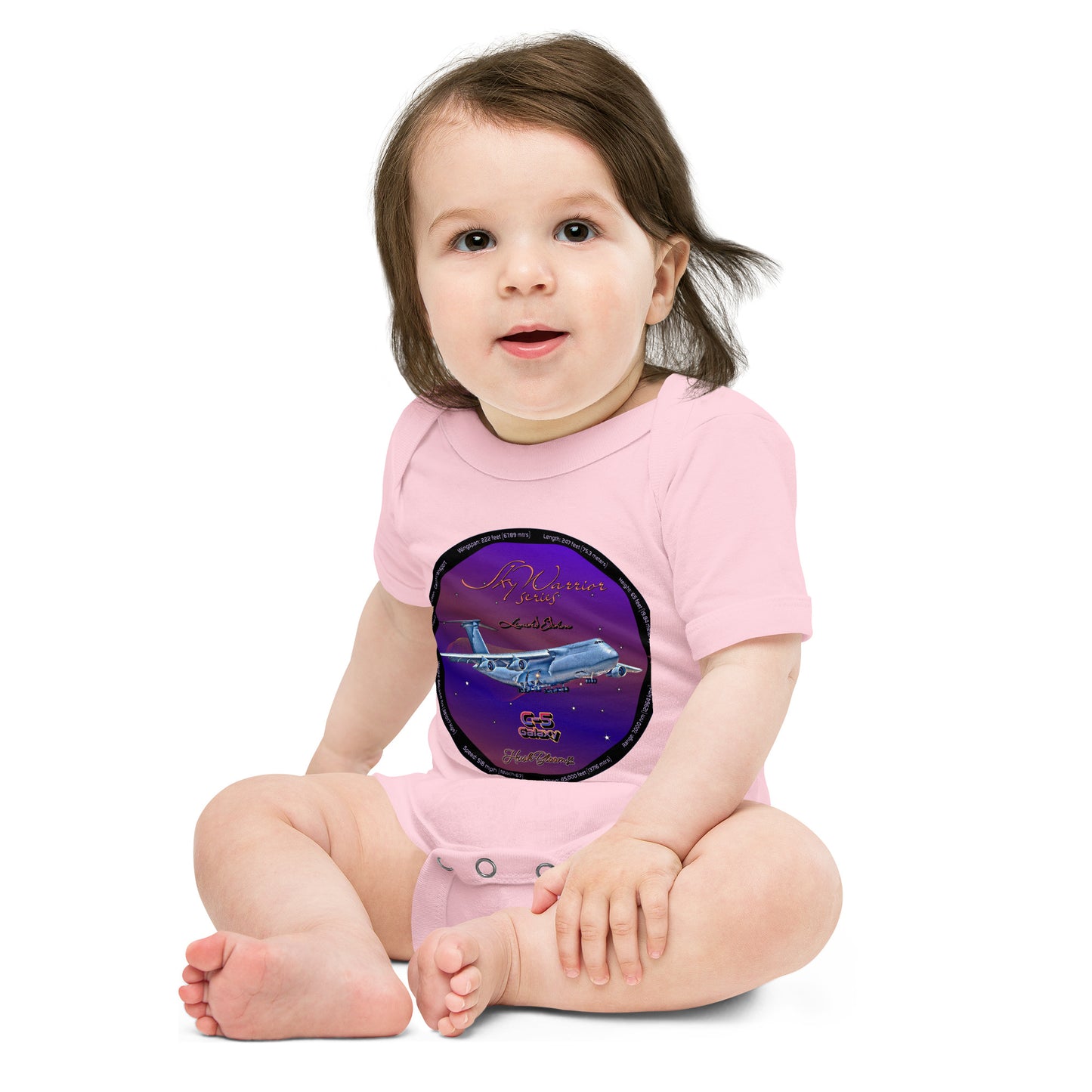 Pink - C5 Galaxy (Limited Edition) Baby short sleeve one piece