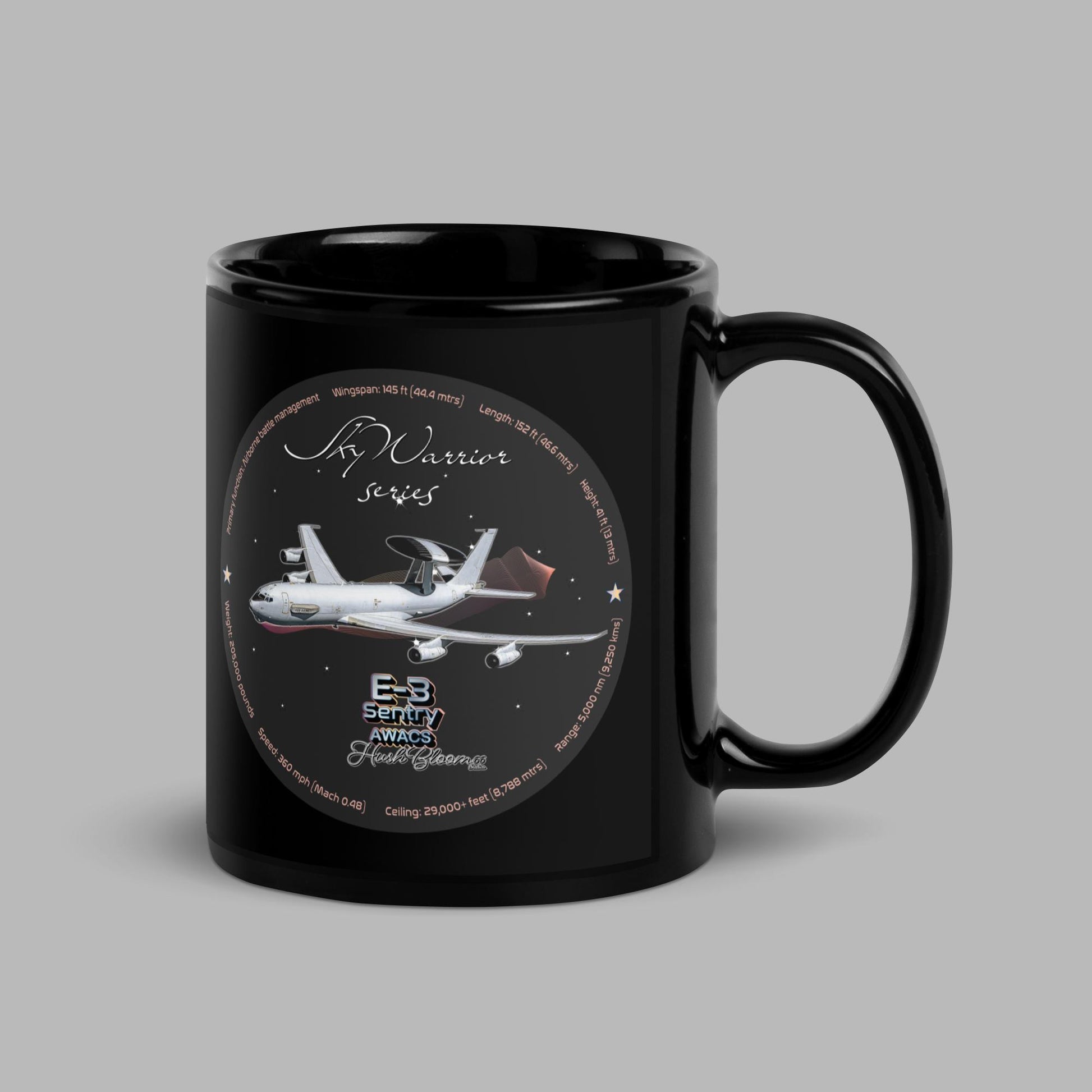 E3 Sentry Black Glossy Mug