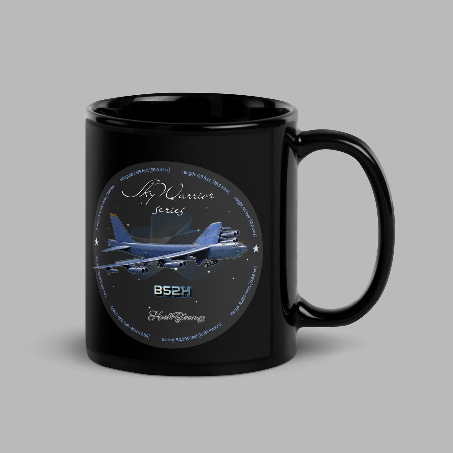 B52H Stratofortress Black Glossy Mug