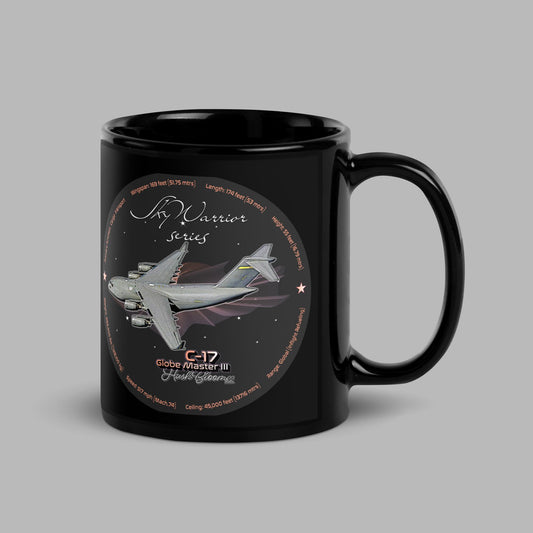 C17 Globemaster III Black Glossy Mug