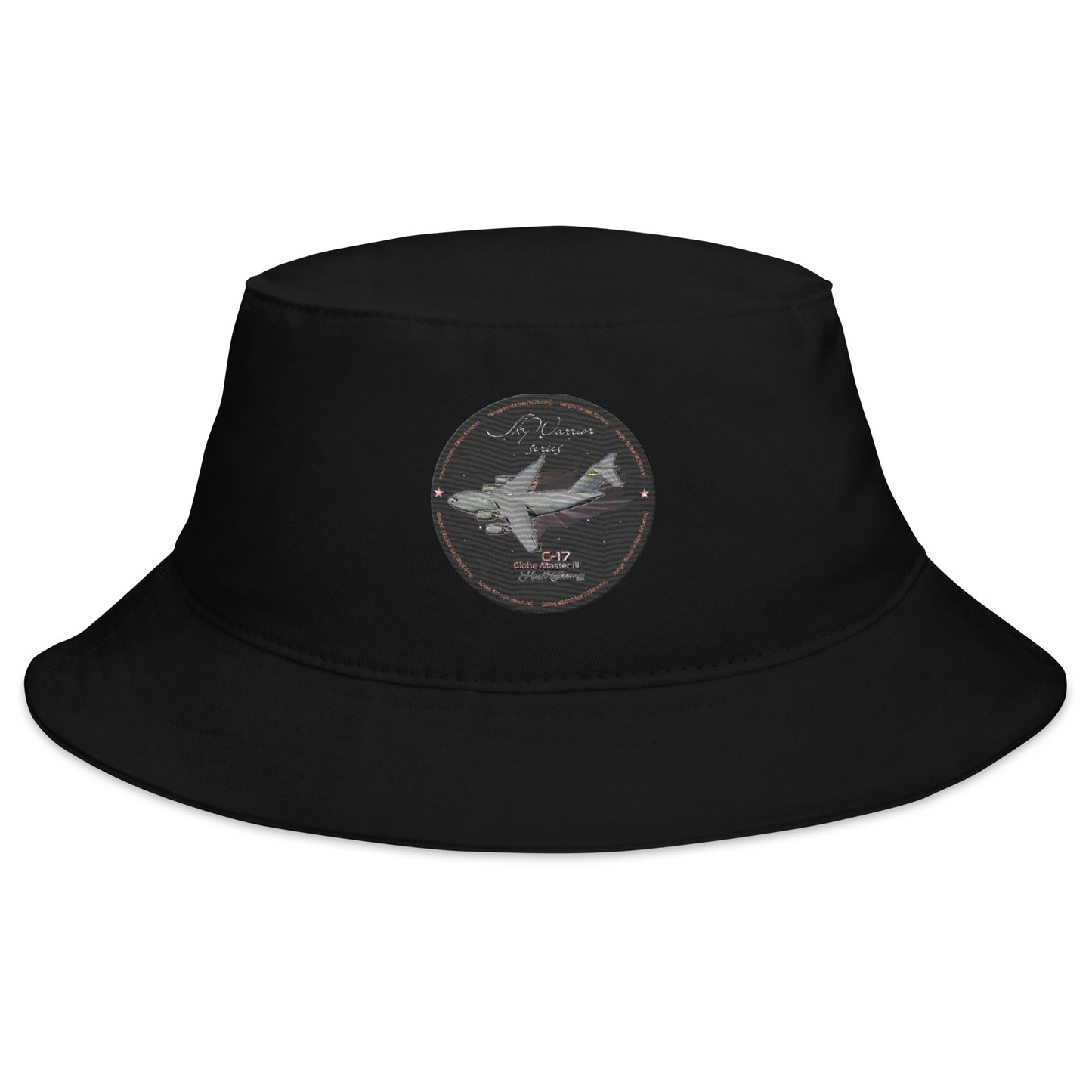 Black - C17 Globe Master III Bucket Hat