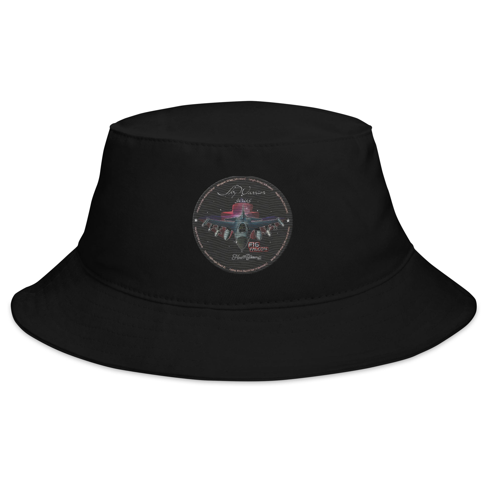 Black - F16 Falcon Bucket Hat