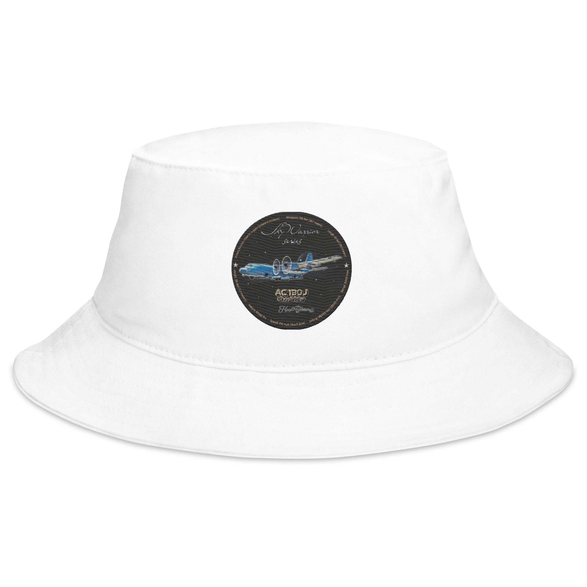 White - AC130J Ghostrider Bucket Hat