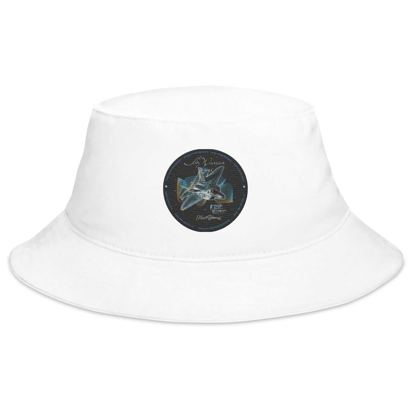 White - F22 Raptor Bucket Hat