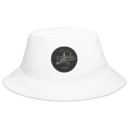 White - F35A Lightning Bucket Hat