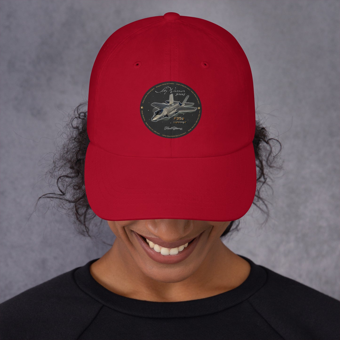 Cranberry - F35A Lightning Dad hat