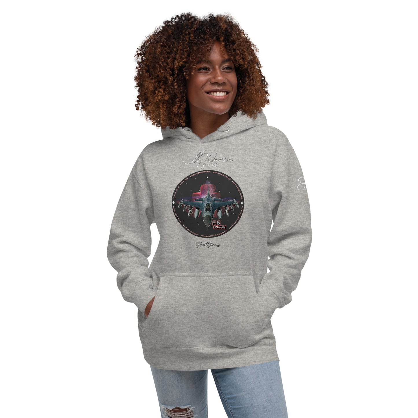 Carbon Grey - F16 Falcon Women’s Hoodie