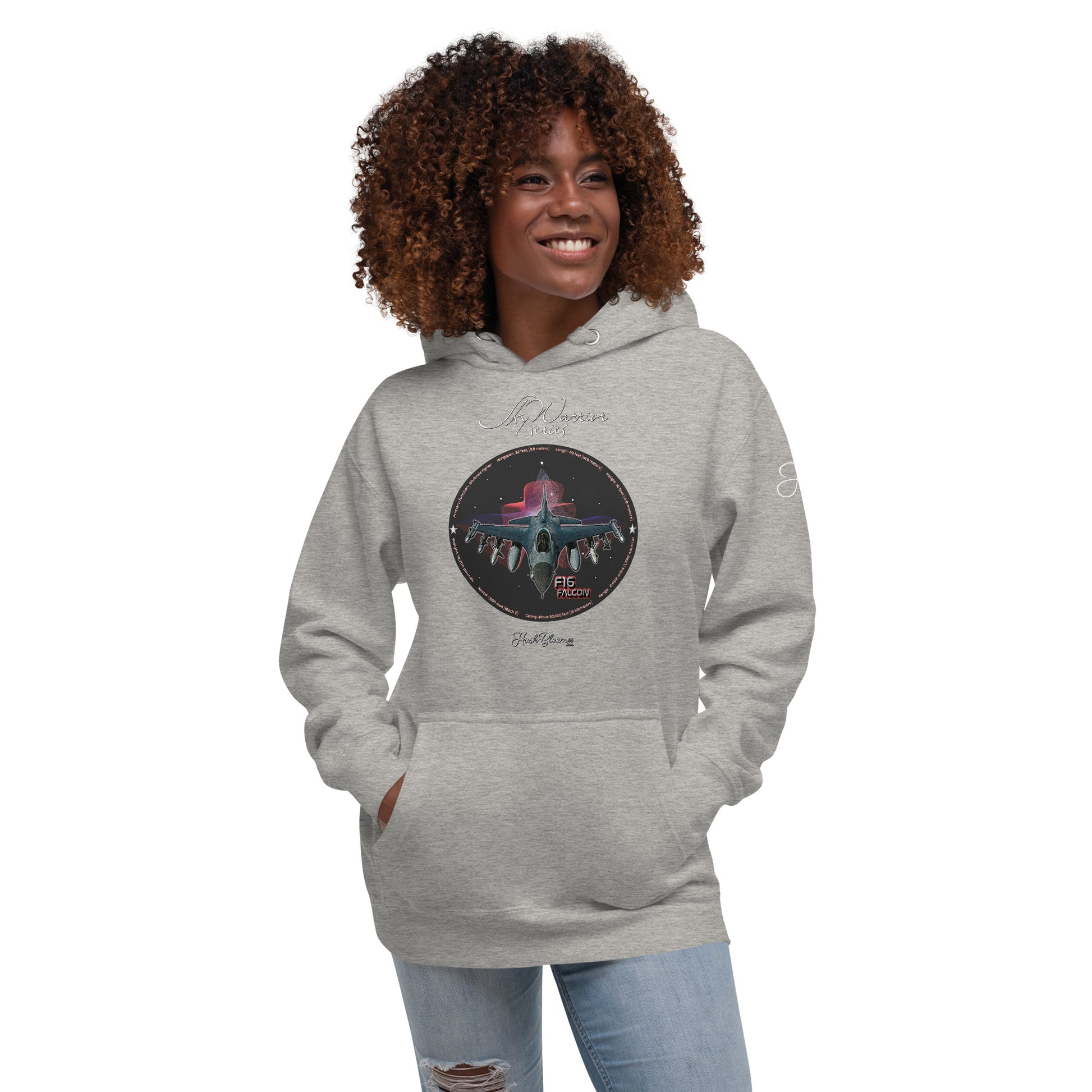 Carbon Grey - F16 Falcon Women’s Hoodie