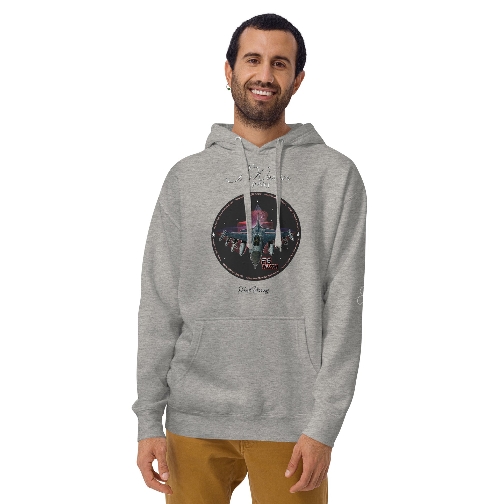 Carbon Grey - F16 Falcon Men’s Hoodie