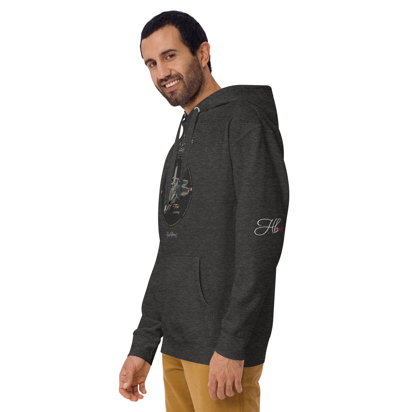 Charcoal Heather - F35A Lightning Men’s Hoodie