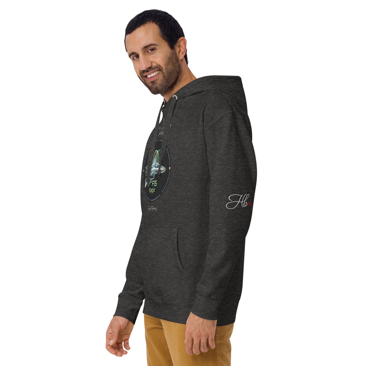 Charcoal Heather - F15 Eagle Men’s Hoodie