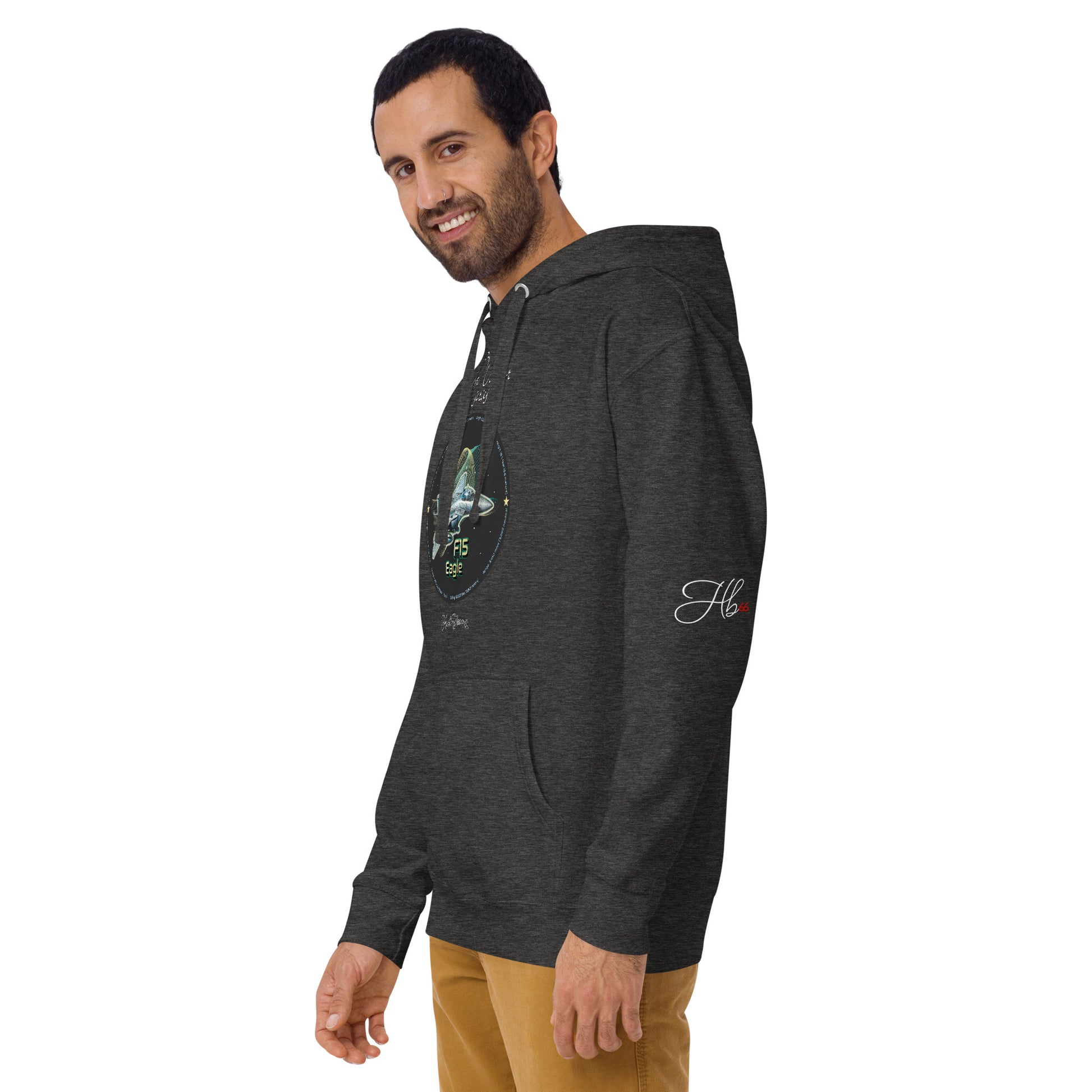 Charcoal Heather - F15 Eagle Men’s Hoodie
