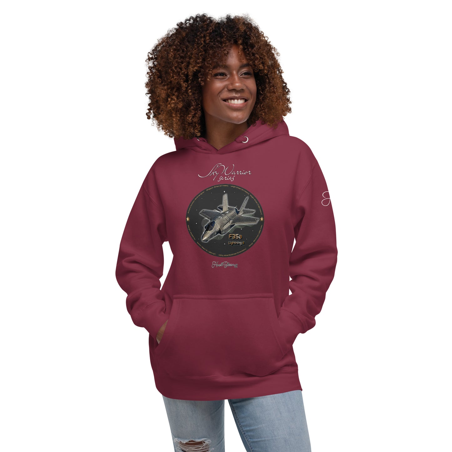 Maroon - F35A Lightning Women’s Hoodie