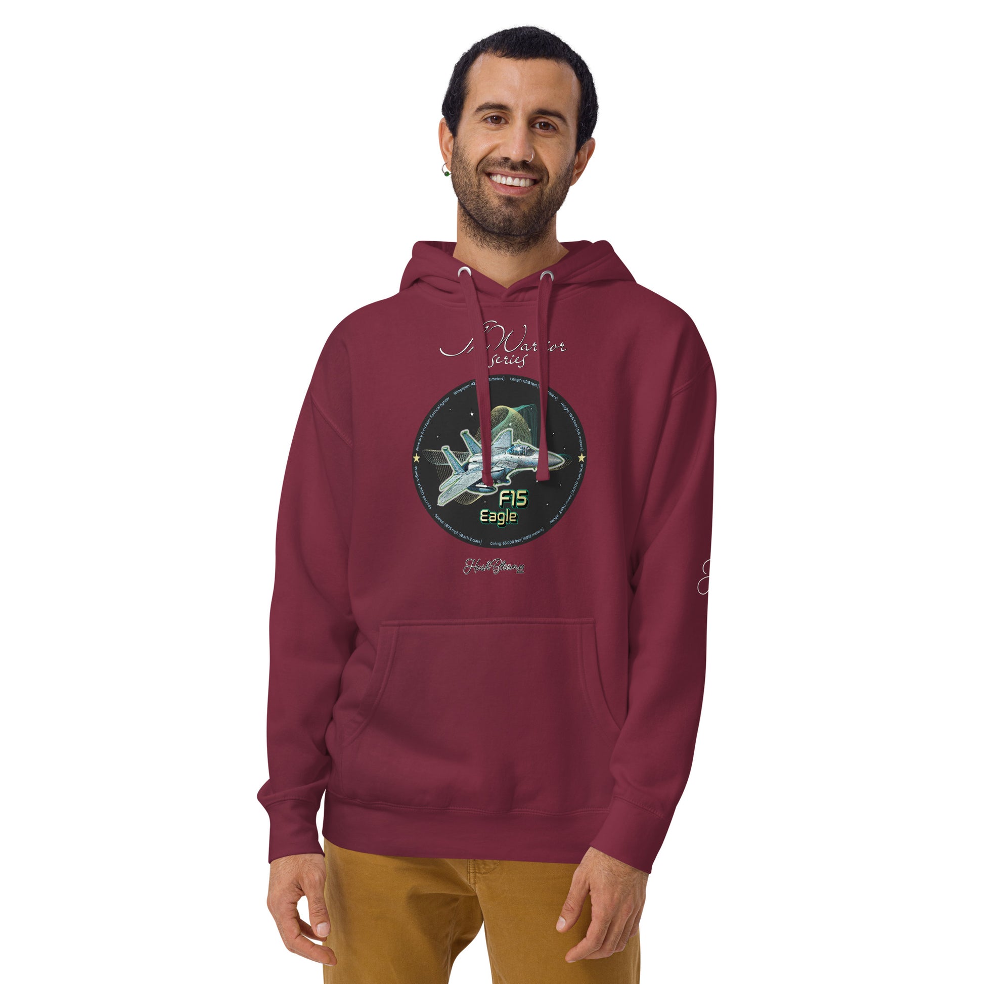 Maroon - F15 Eagle Men’s Hoodie
