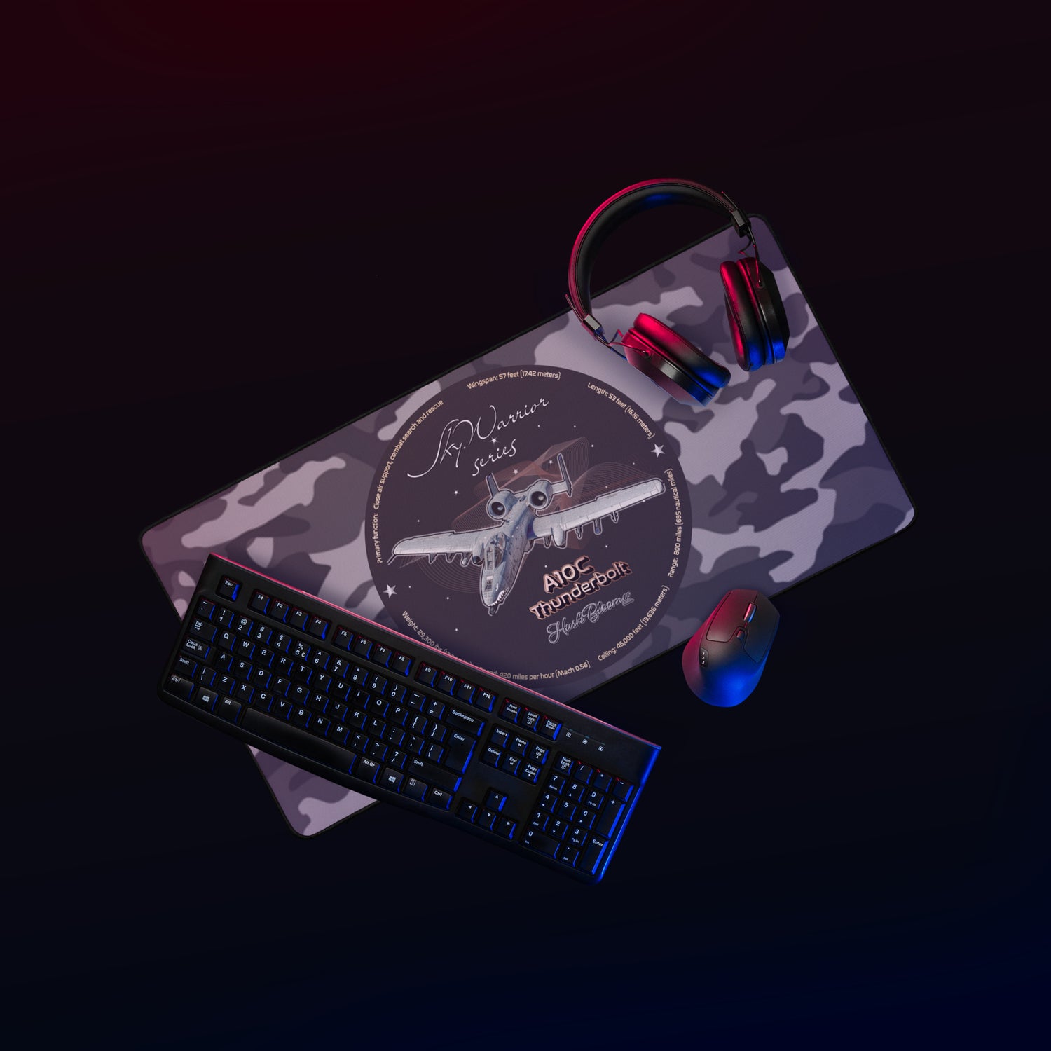 Multicolor - A10C Thunderbolt Desk mat