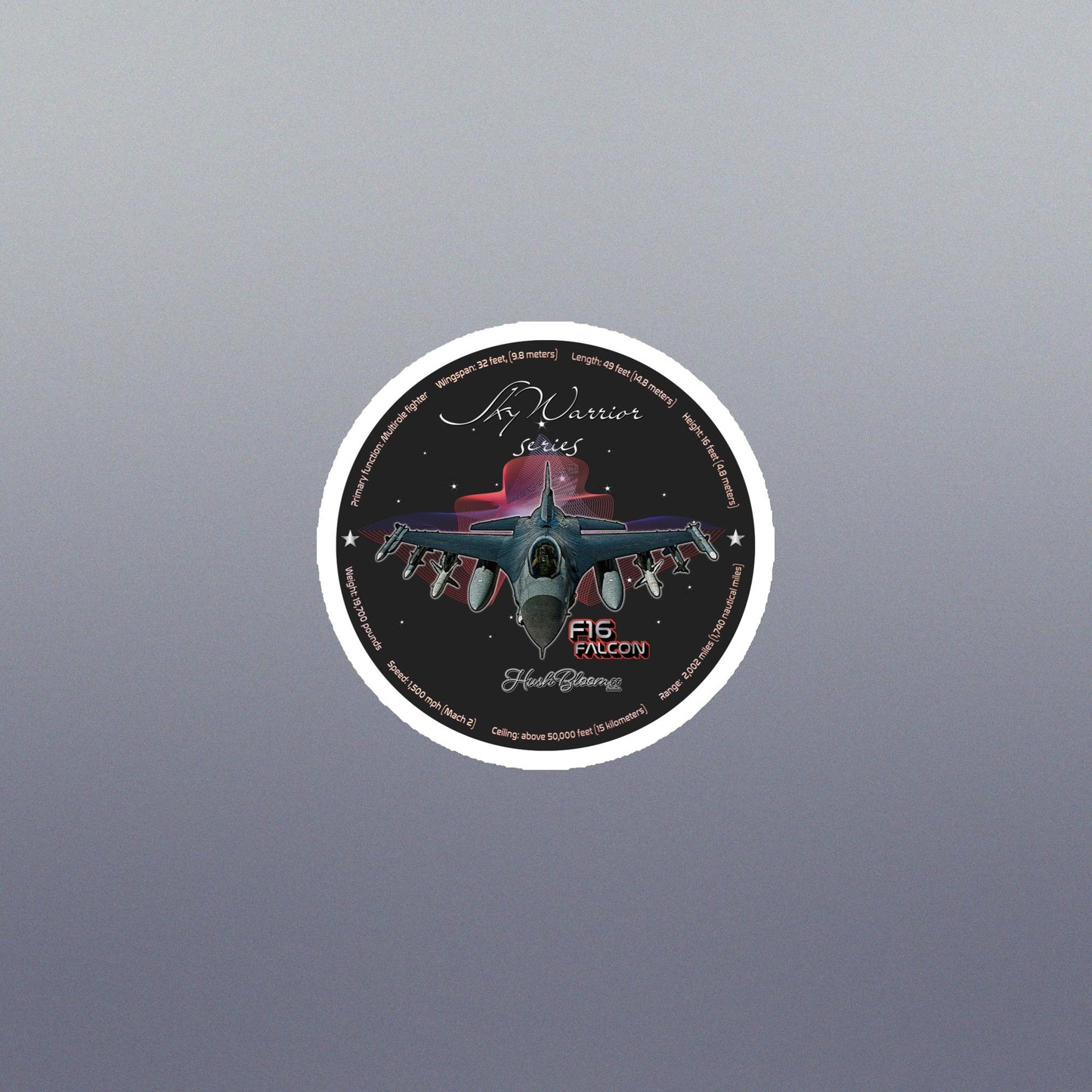 Multicolor - F16 Falcon Flexible vinyl magnet