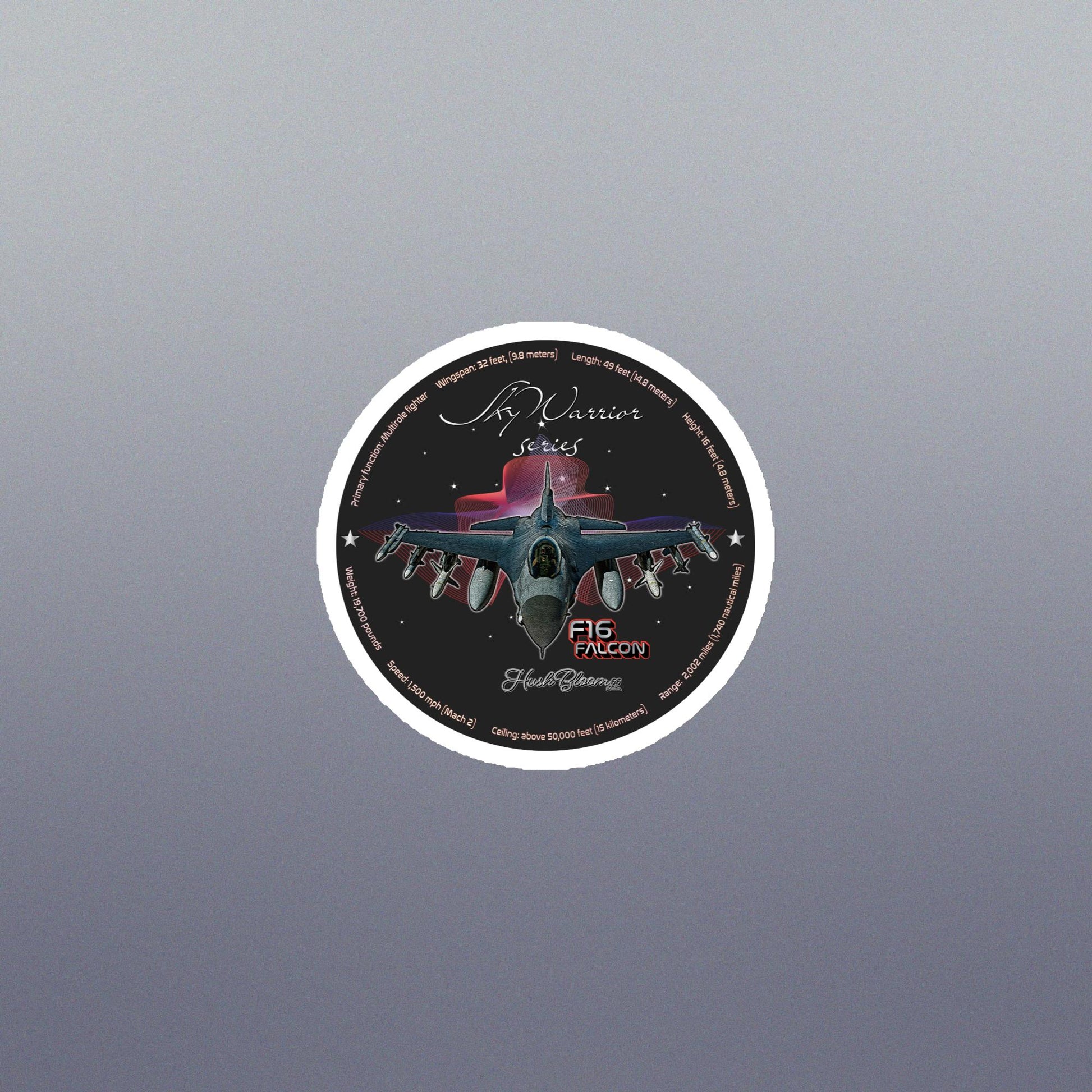 Multicolor - F16 Falcon Flexible vinyl magnet