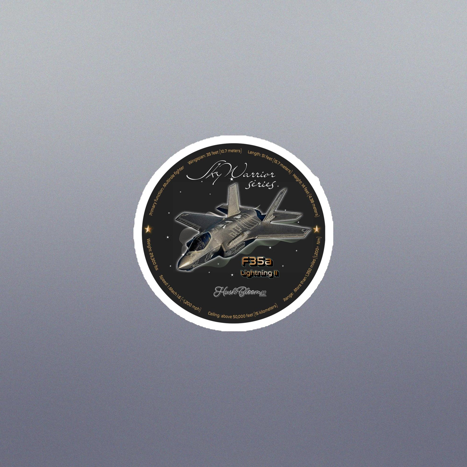 Multicolor - F35A Lightning Flexible vinyl magnet