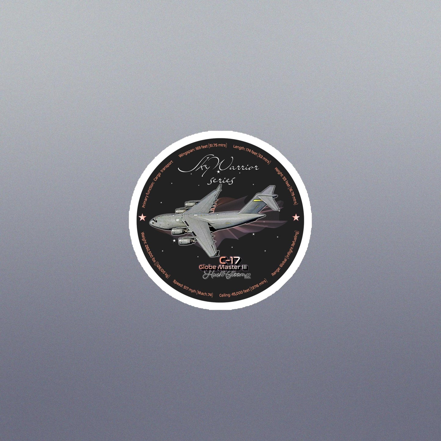 Multicolor - C17 Globe Master III Flexible vinyl magnet