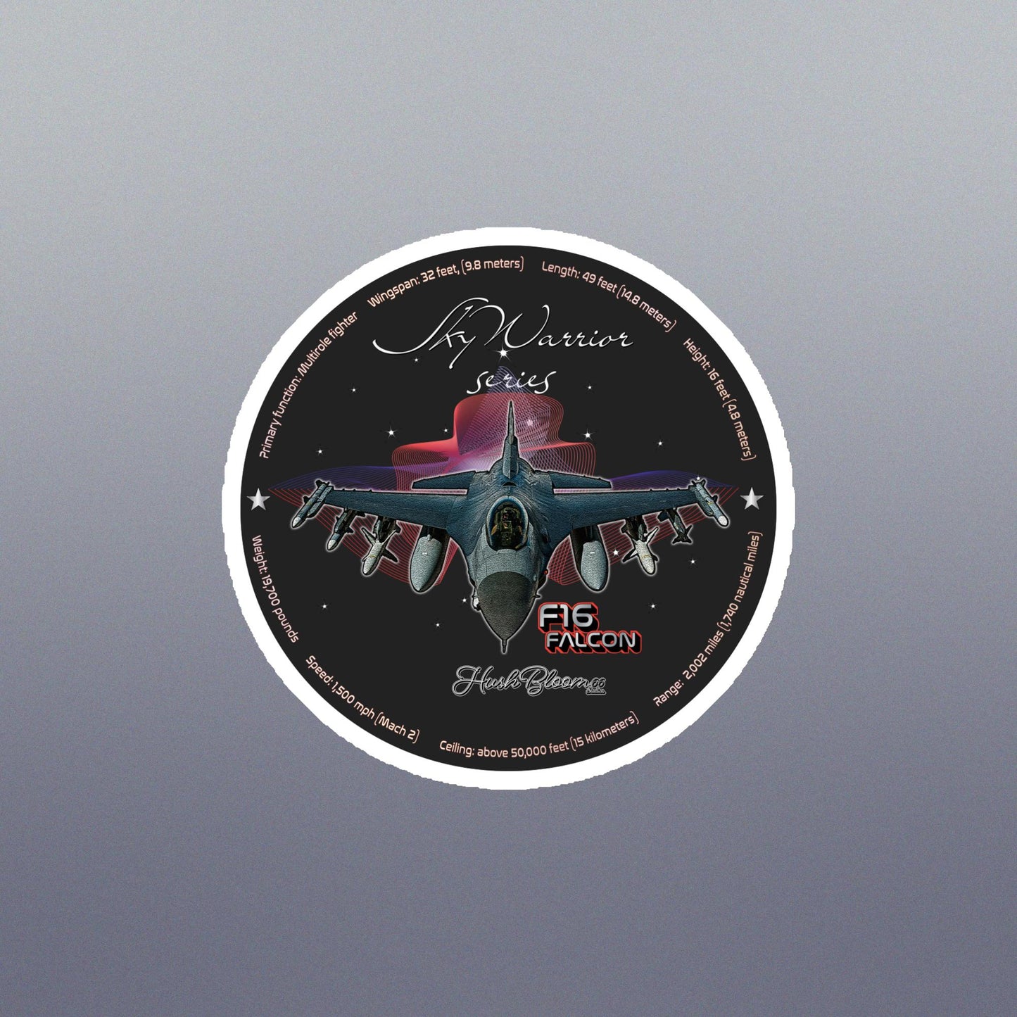 Multicolor - F16 Falcon Flexible vinyl magnet