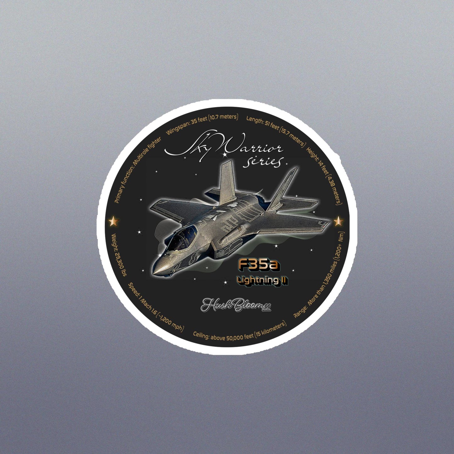 Multicolor - F35A Lightning Flexible vinyl magnet