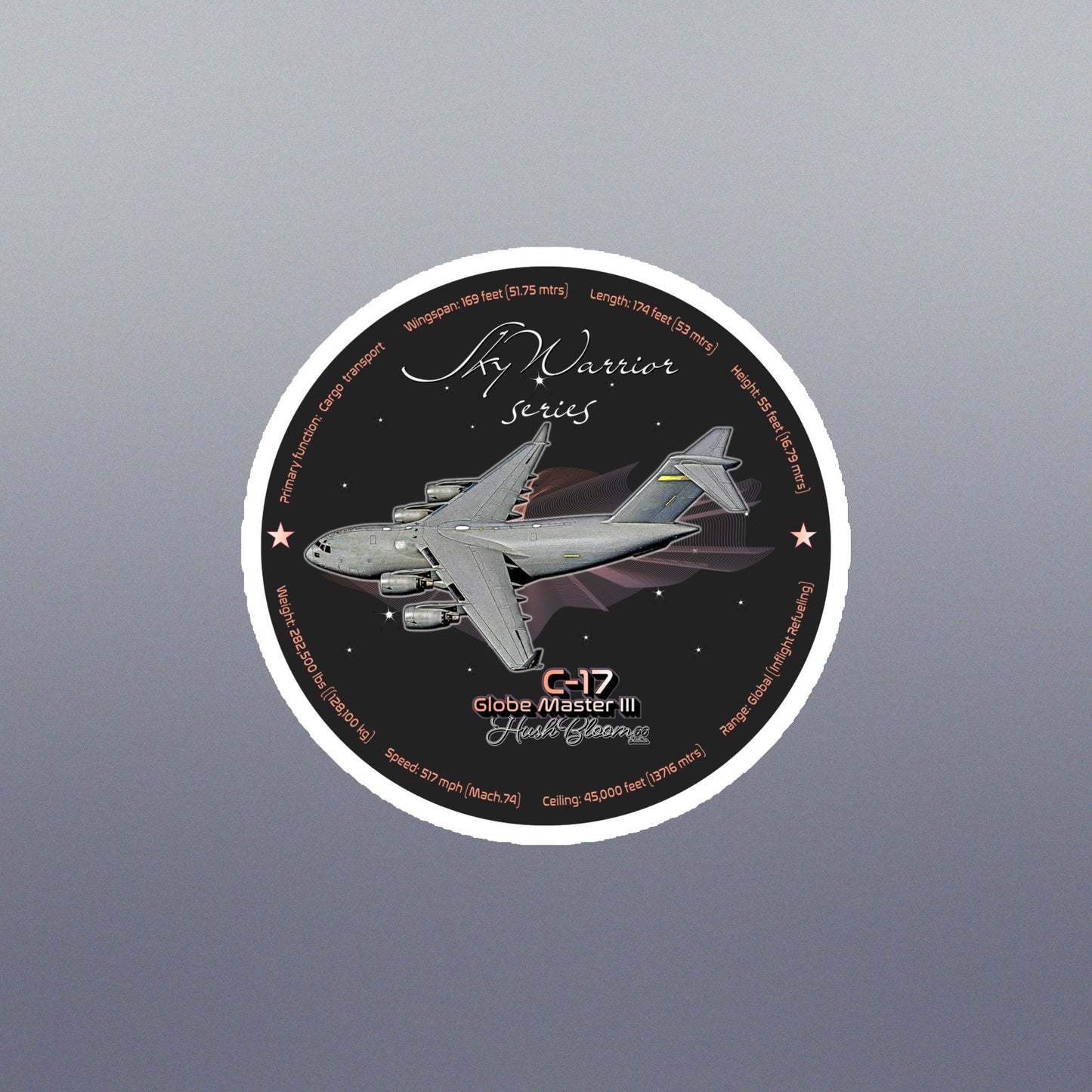 Multicolor - C17 Globe Master III Flexible vinyl magnet